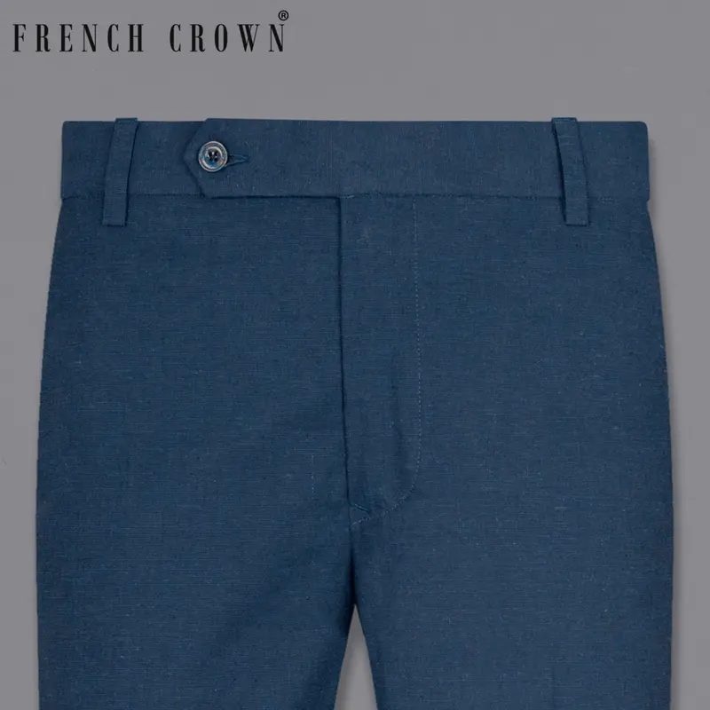 Navy Premium Cotton Formal Pant 1