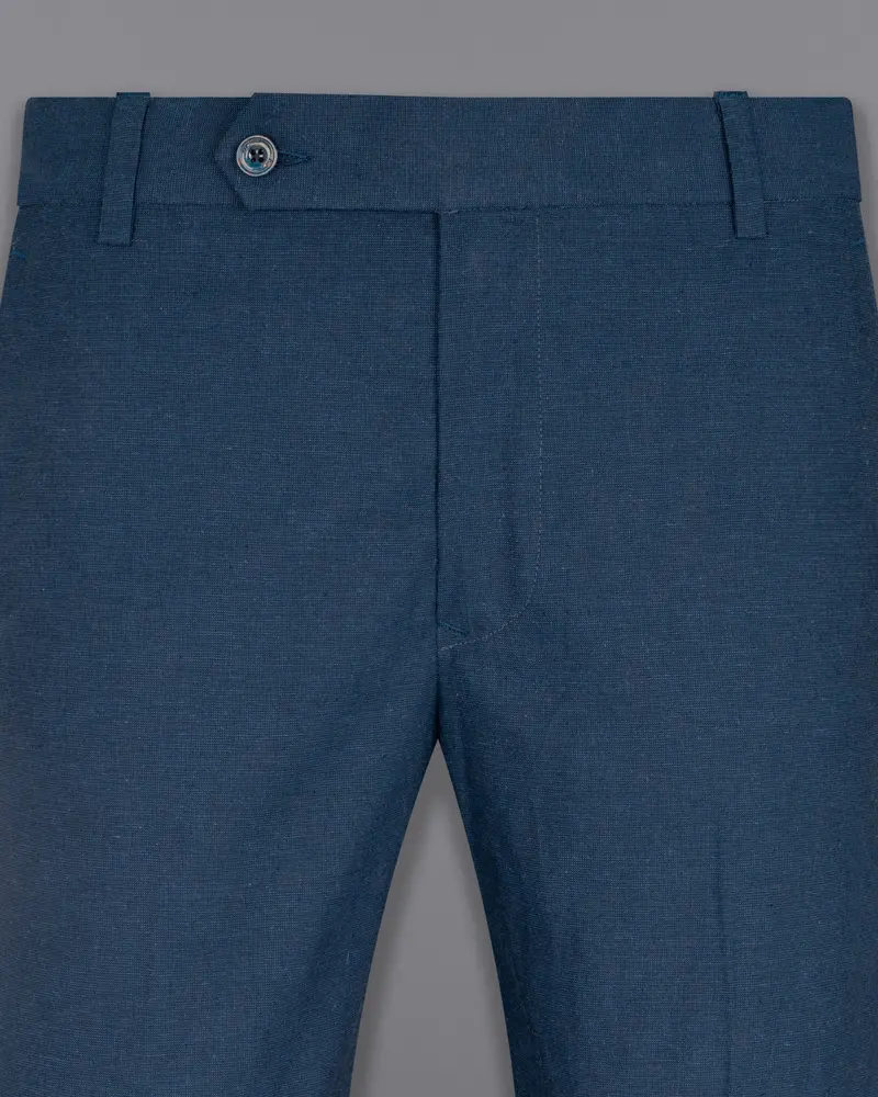 Navy Premium Cotton Formal Pant 2