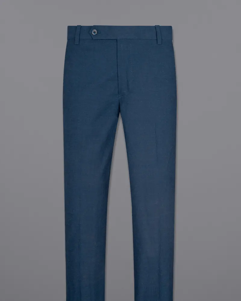 Navy Premium Cotton Formal Pant 4