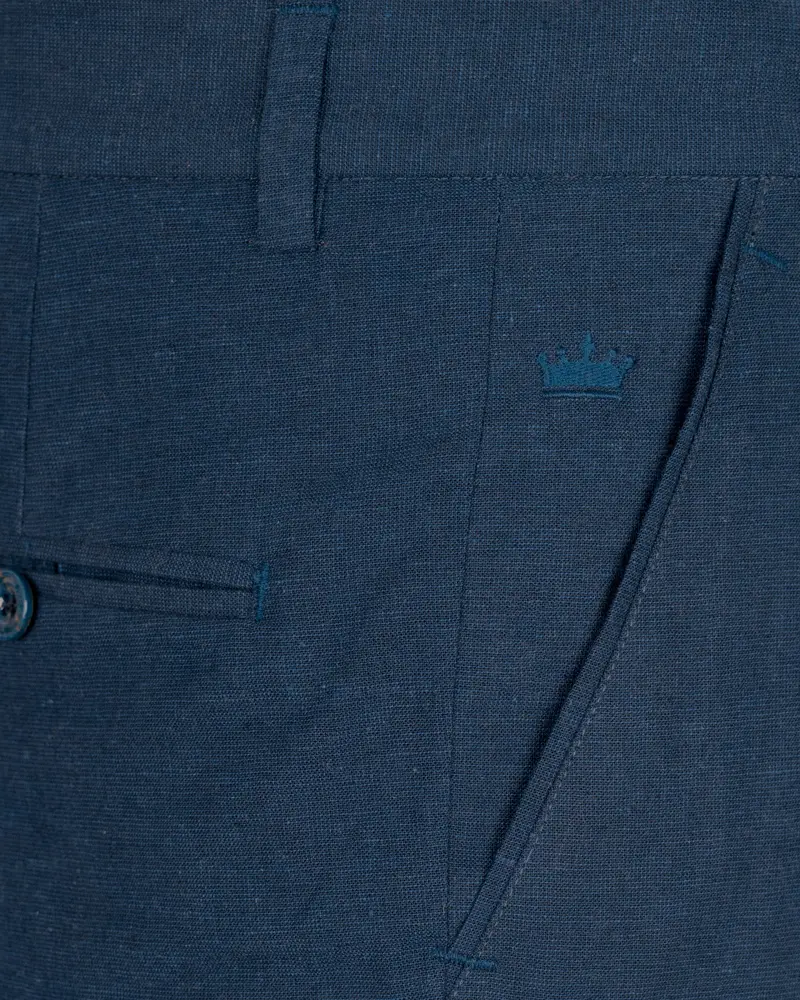 Navy Premium Cotton Formal Pant 5