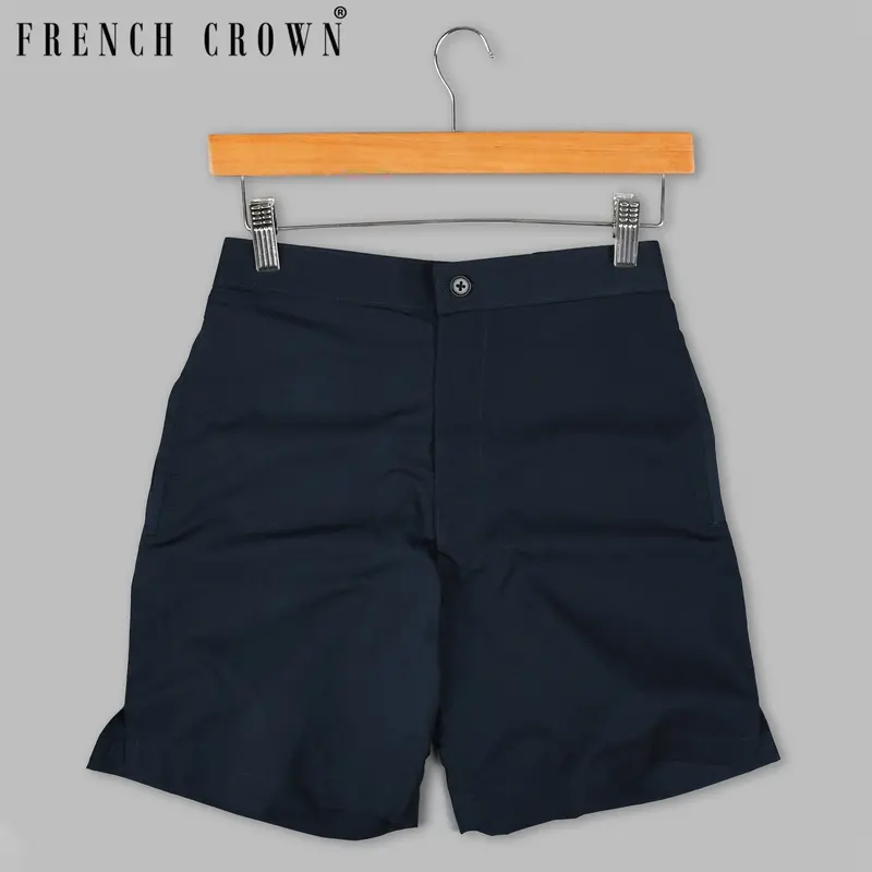 Navy Premium Cotton Shorts 1