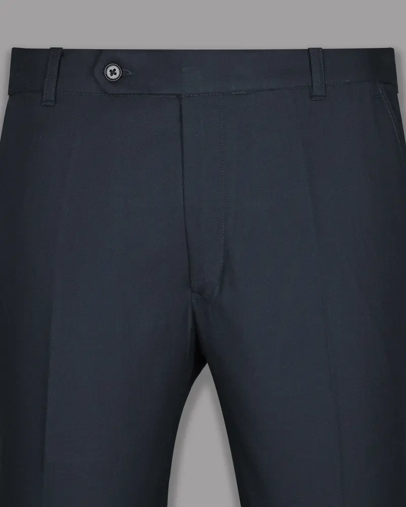 Navy Regular Fit Cotton Pant 2