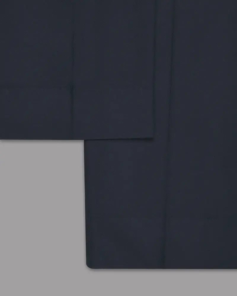 Navy Regular Fit Cotton Pant 6