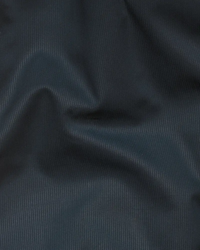 Navy Subtle Pinstriped Premium Cotton Pant 3