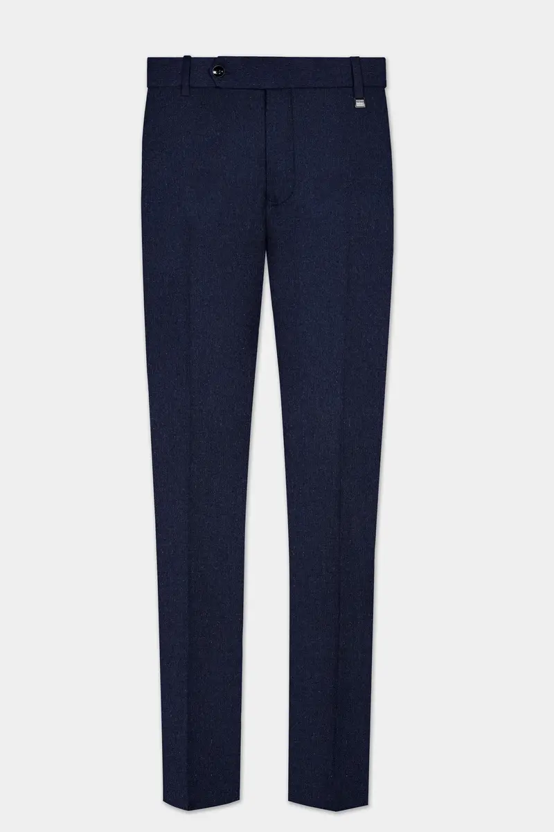 Navy Subtle Sheen Wool Blend Double Breasted Suit 19
