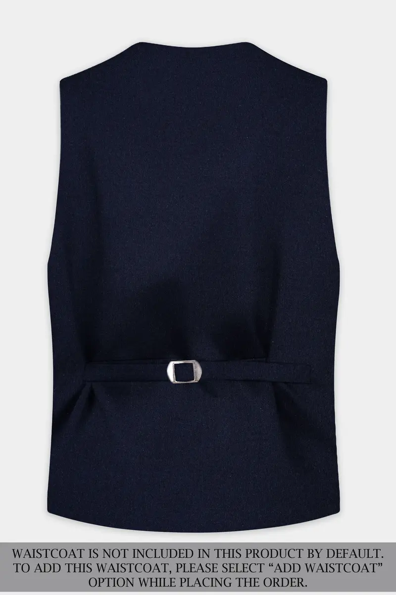 Navy Subtle Sheen Wool Blend Double Breasted Suit 23