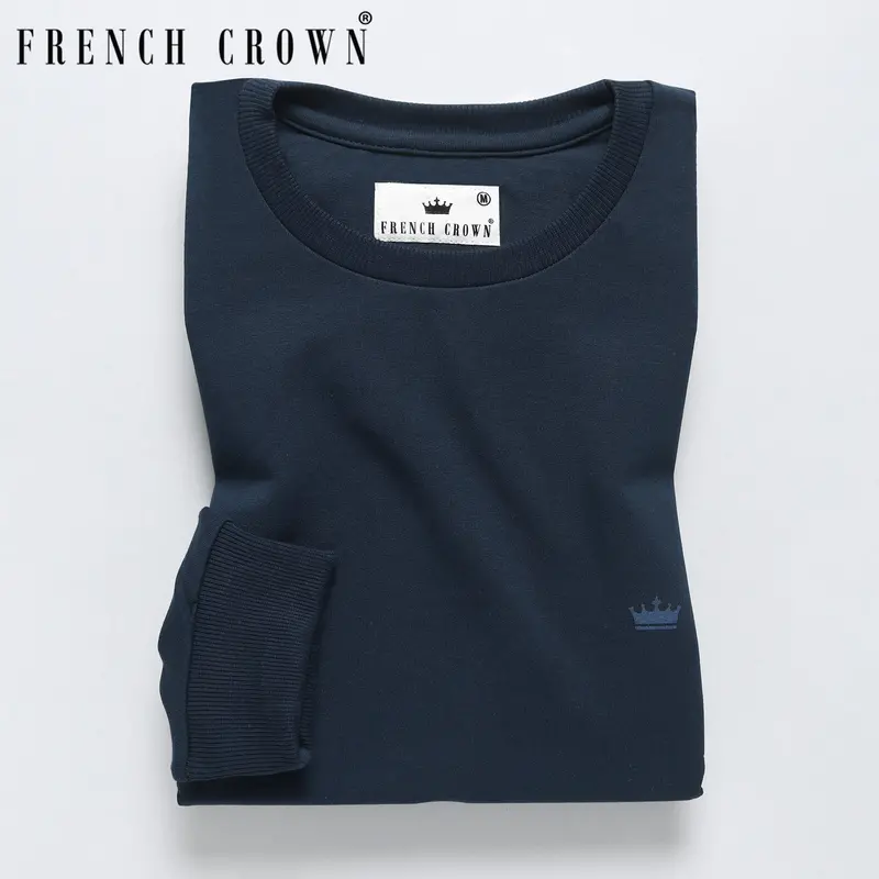 Navy Super Soft Premium Cotton Full Sleeve Sweatshirt 1