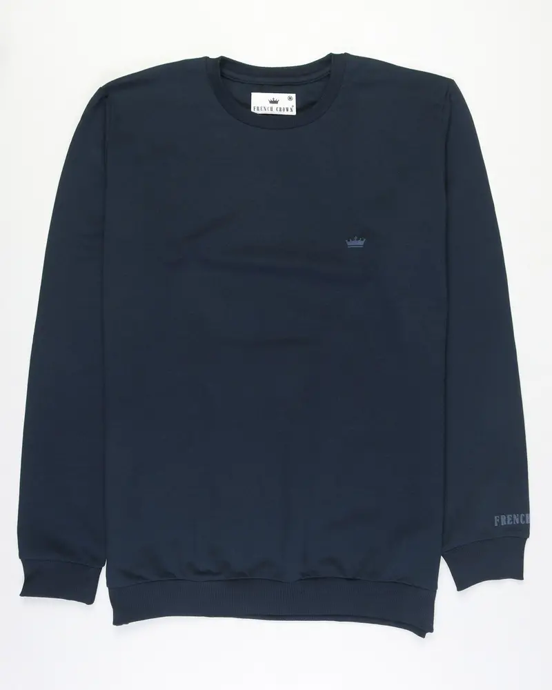 Navy Super Soft Premium Cotton Full Sleeve Sweatshirt 5
