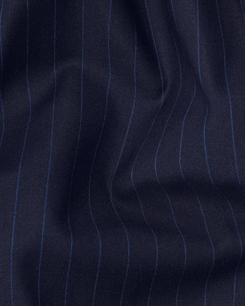 Navy With Tonal Striped Waistcoat 3