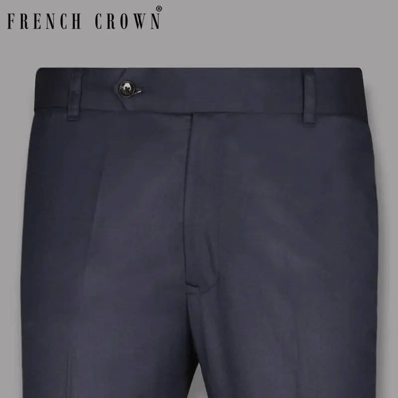 Navy Wool Rich Pant 1