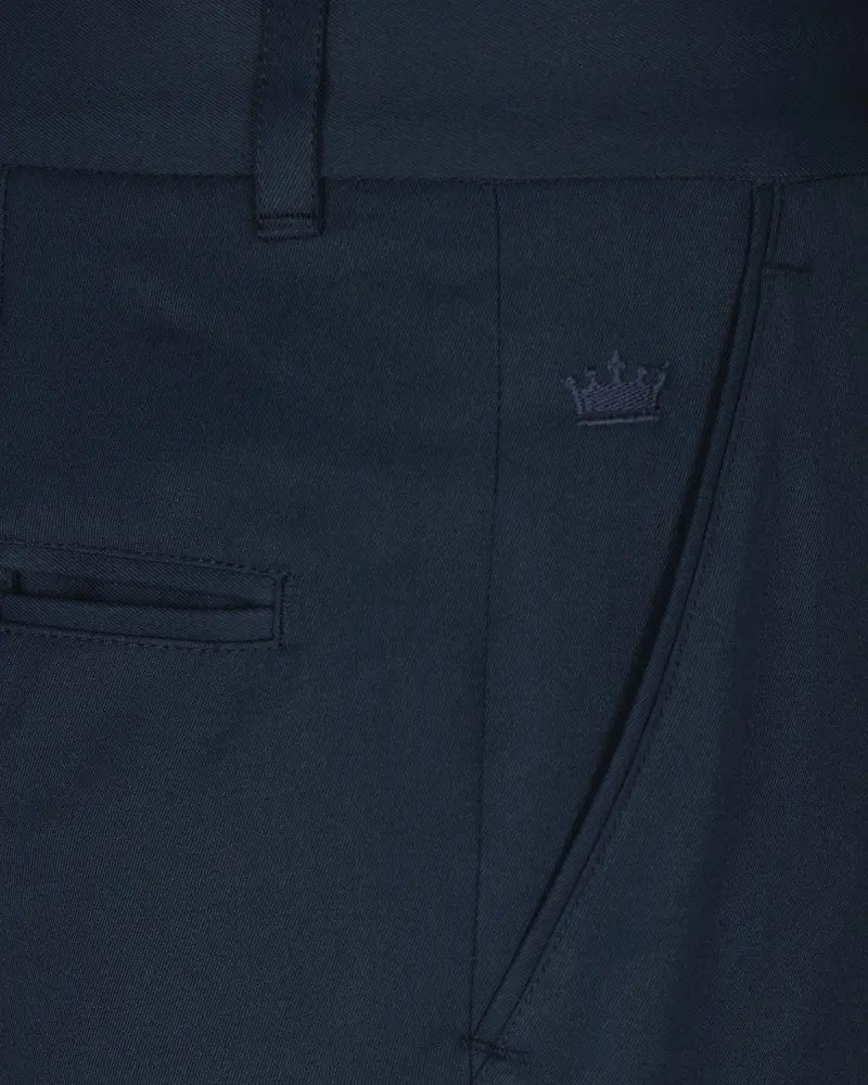 Navy Wool Rich Pant 5
