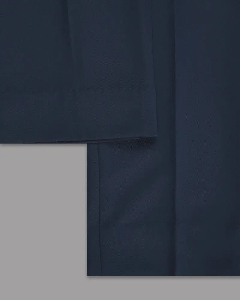 Navy Wool Rich Pant 6