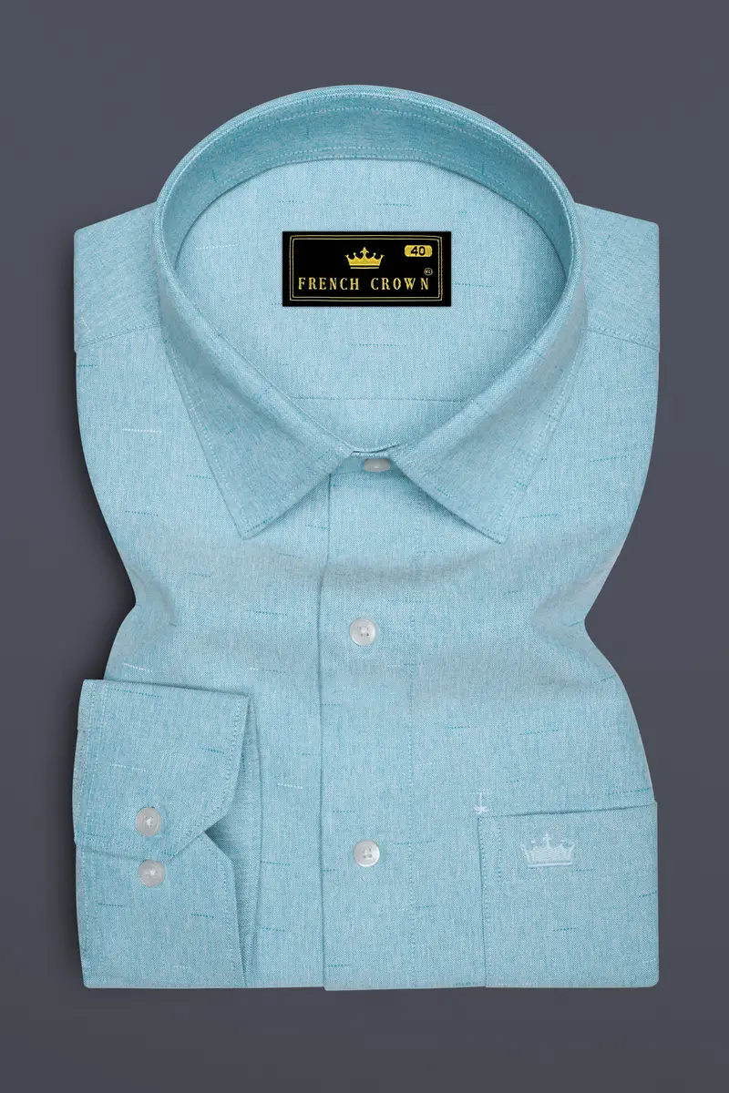 Nebula Blue Royal Oxford Shirt 4
