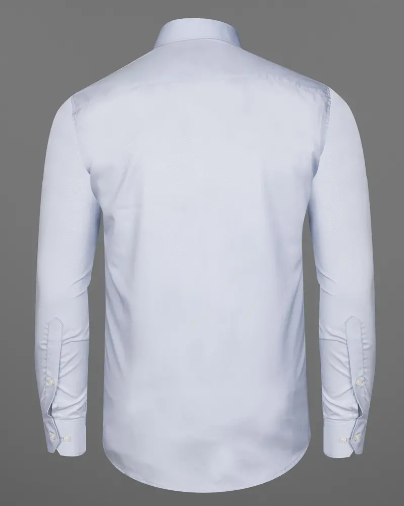 Nebula Light Blue Dobby Textured Premium Giza Cotton Shirt 6