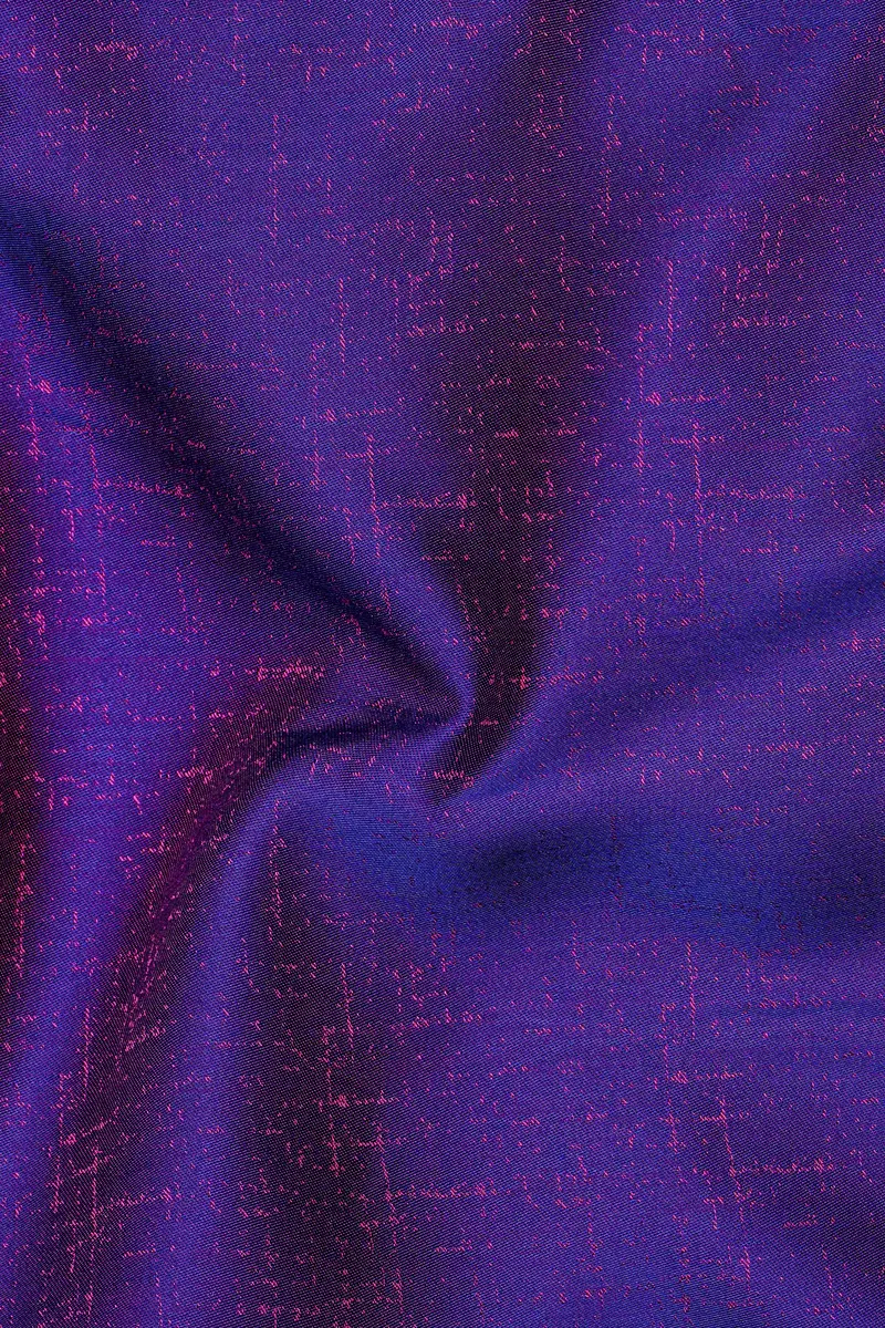 Nebula-Meteorite Purple Two Tone Jacquard Textured Premium Cotton Dress Tencel Shirt 3