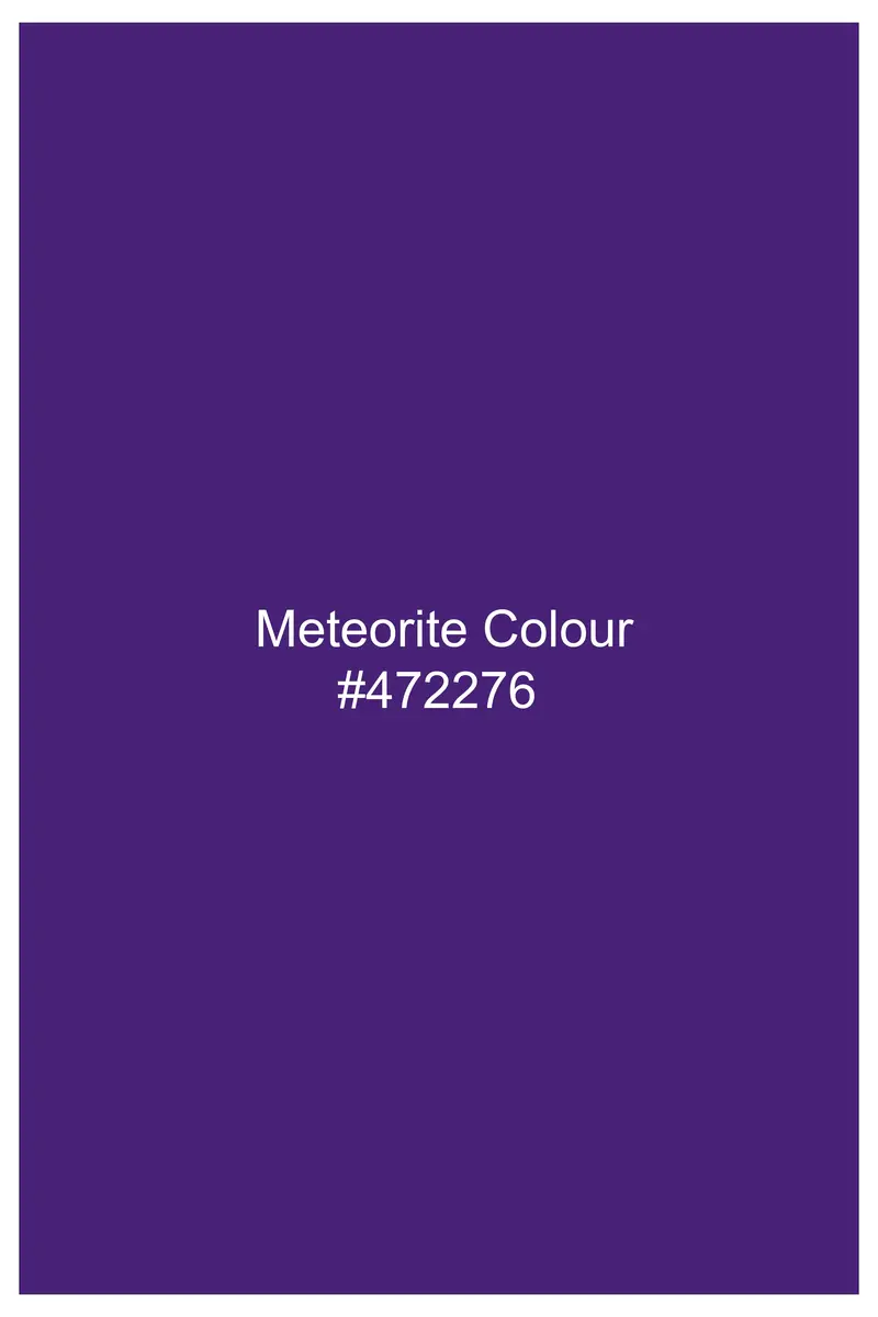 Nebula-Meteorite Purple Two Tone Jacquard Textured Premium Cotton Dress Tencel Shirt 7