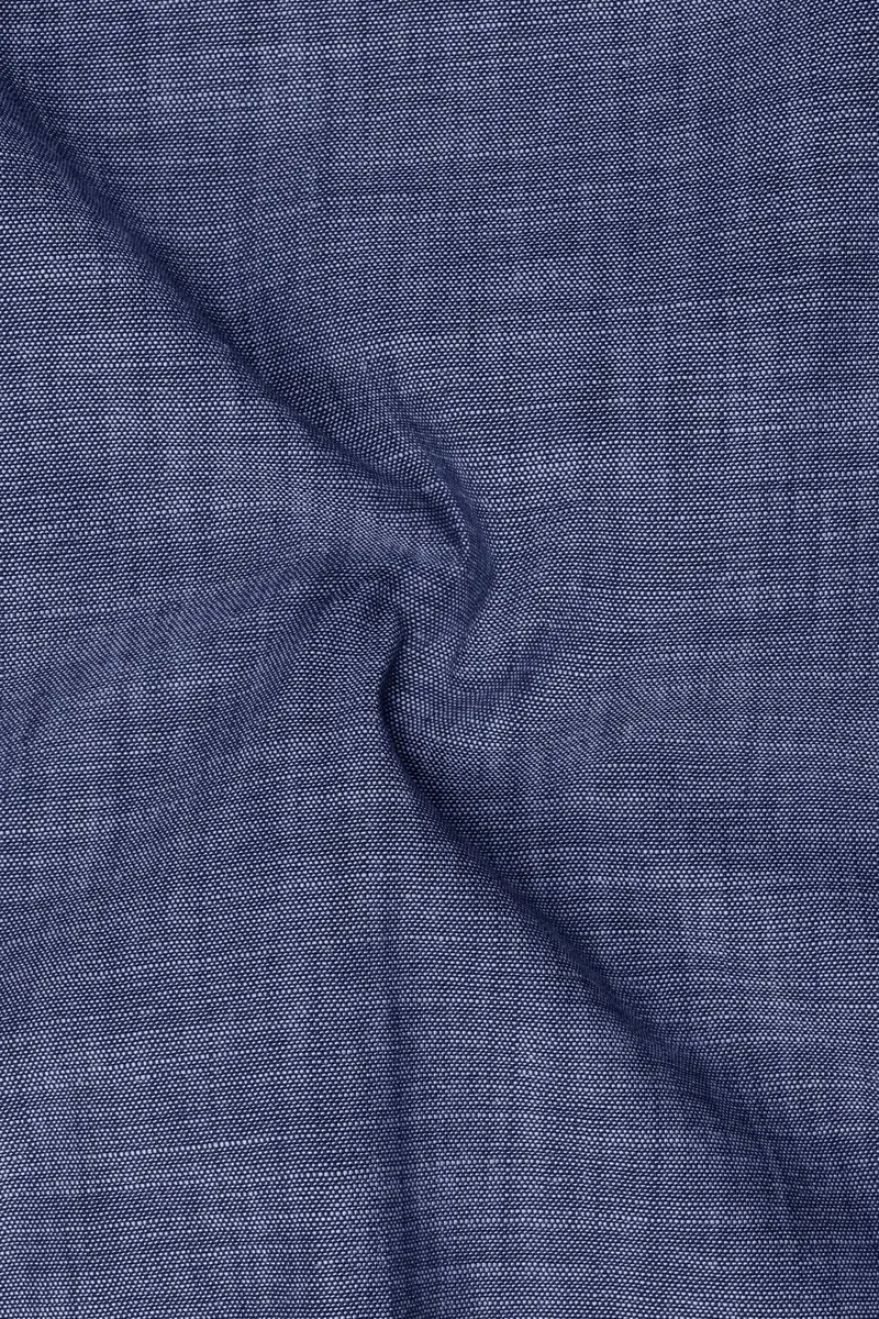 Nepal Blue Two Tone Chambray Premium Cotton Shirt 3