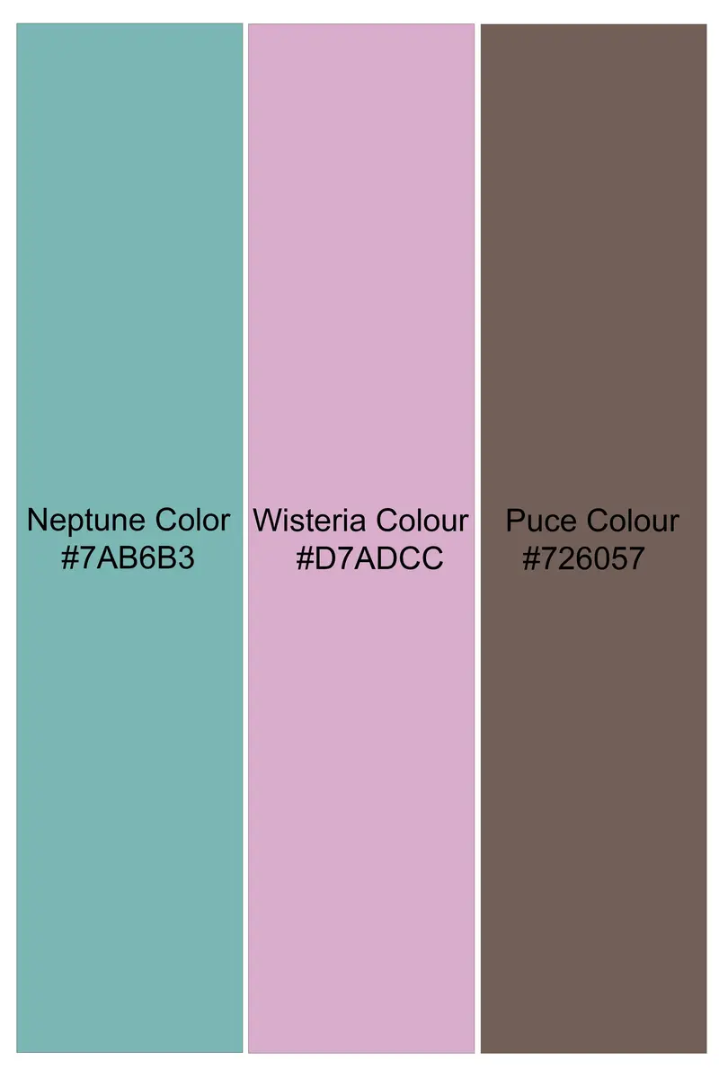 Neptune Green And Wisteria Pink Multicolor Printed Super Soft Premium Cotton Shirt 8
