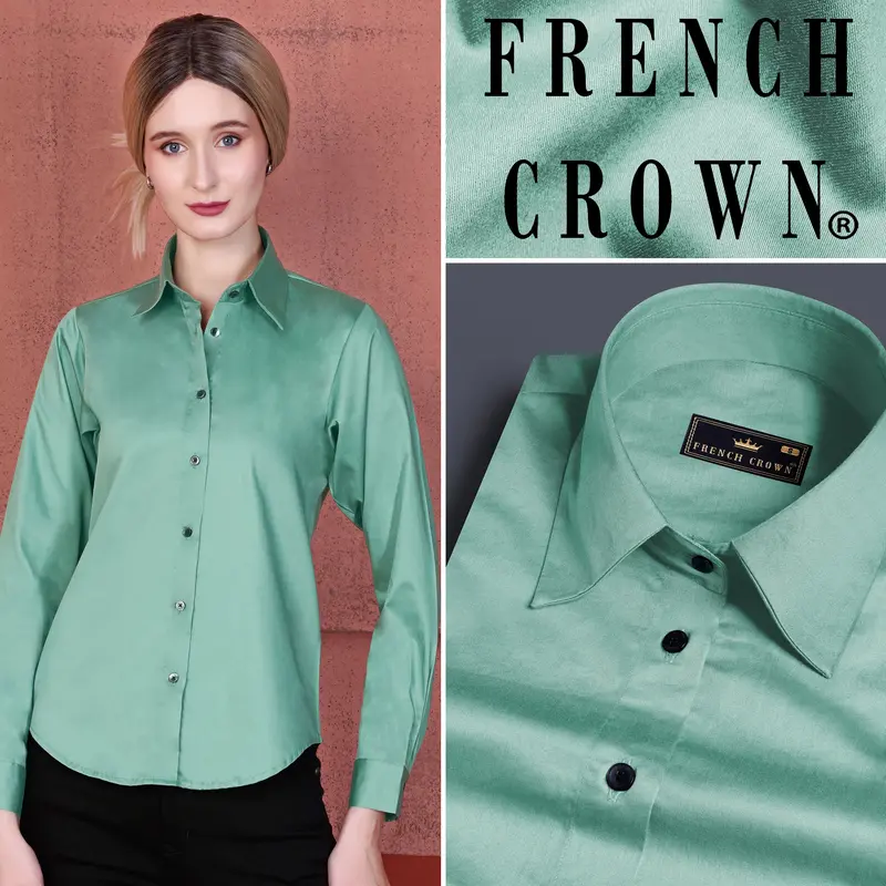 Neptune Green Premium Cotton Shirt 1