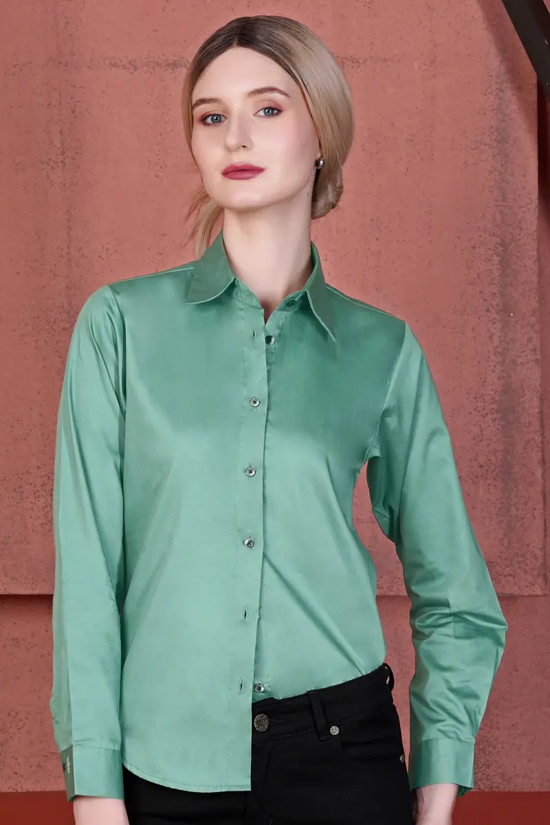 Neptune Green Premium Cotton Shirt 2