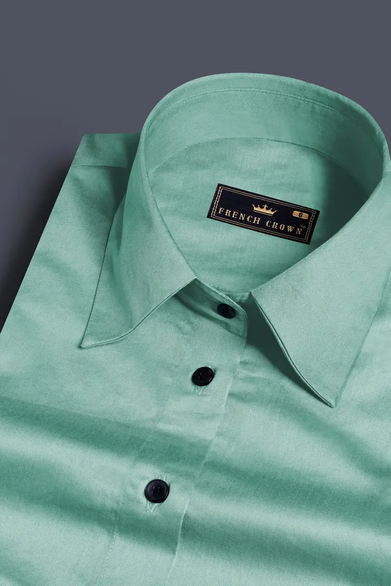 Neptune Green Premium Cotton Shirt 4