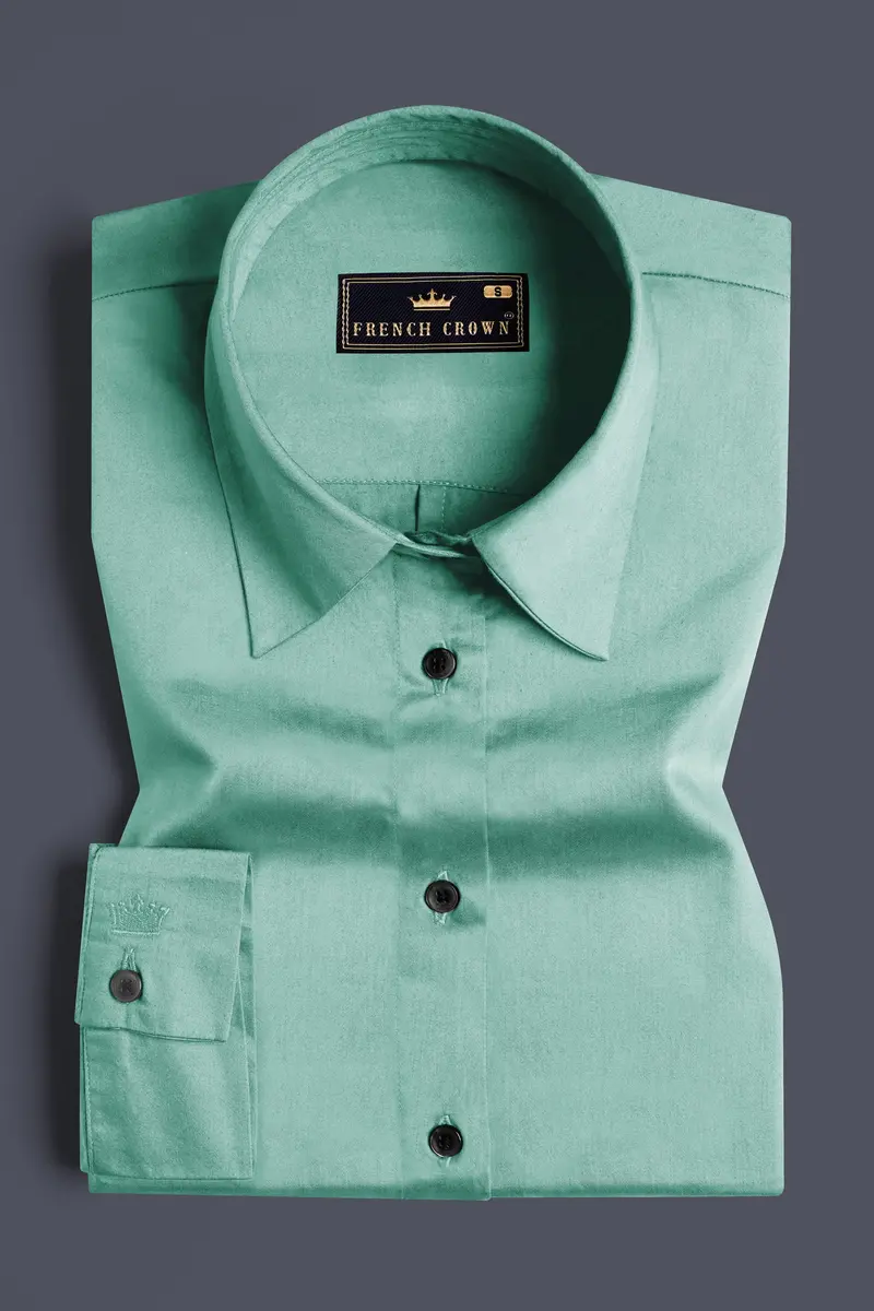 Neptune Green Premium Cotton Shirt 5