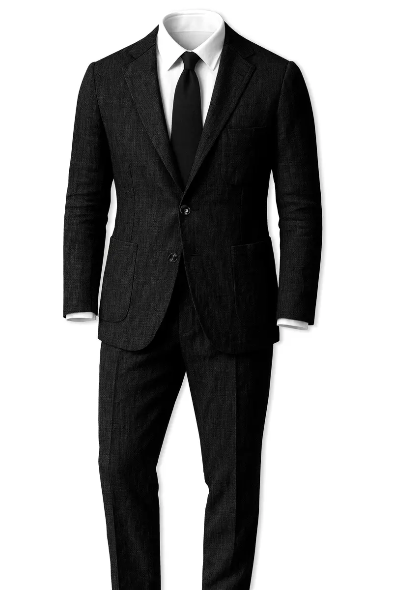 Nerjade-Jade Black Luxurious Linen Single Breasted Sports Blazer 4