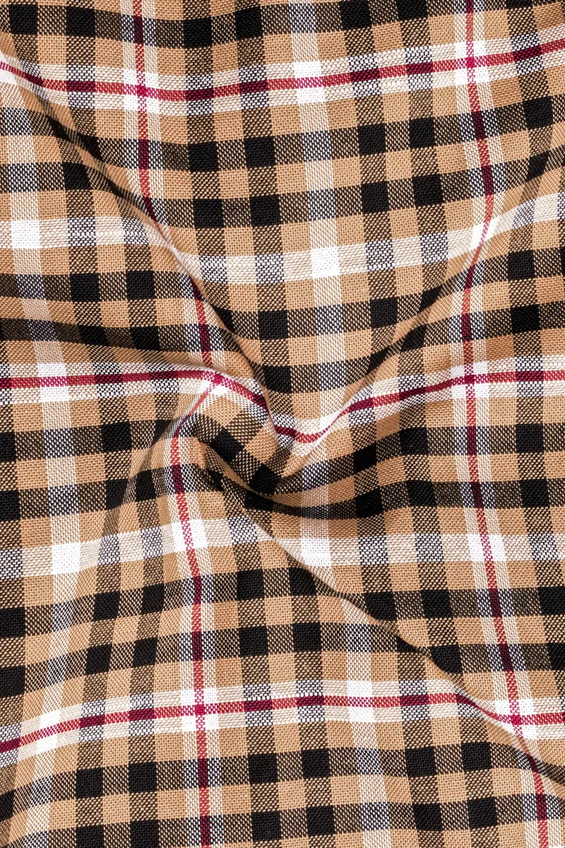 Nero Black With Cape Honey Windowpane Royal Oxford Shirt 3