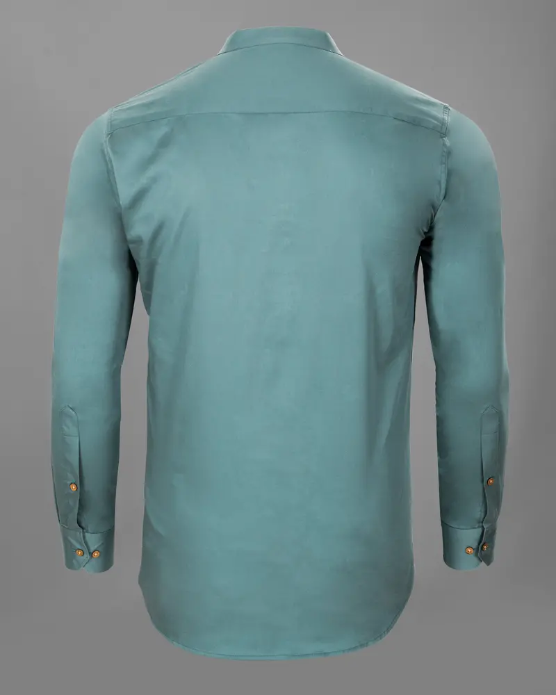 Nevada Blue Premium Cotton Kurta Style Shirt 7