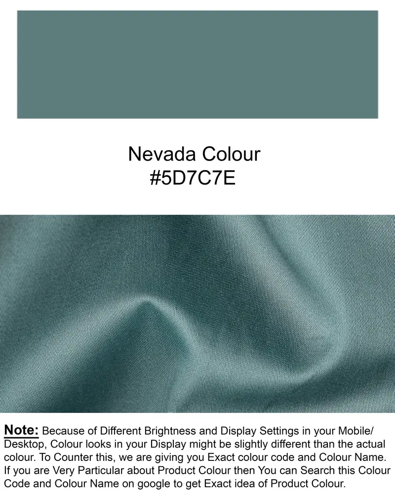 Nevada Blue Premium Cotton Kurta Style Shirt 8