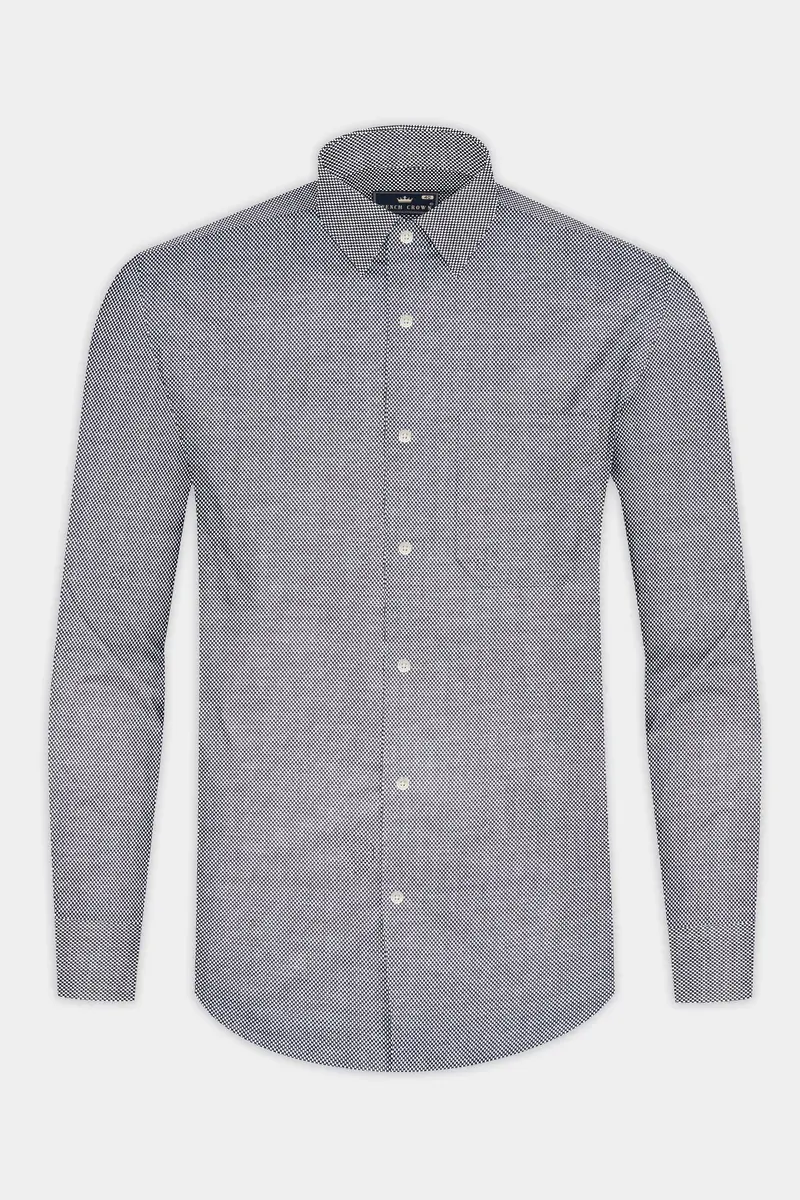 Nevada Gray Dobby Textured Premium Giza Cotton Shirt 4