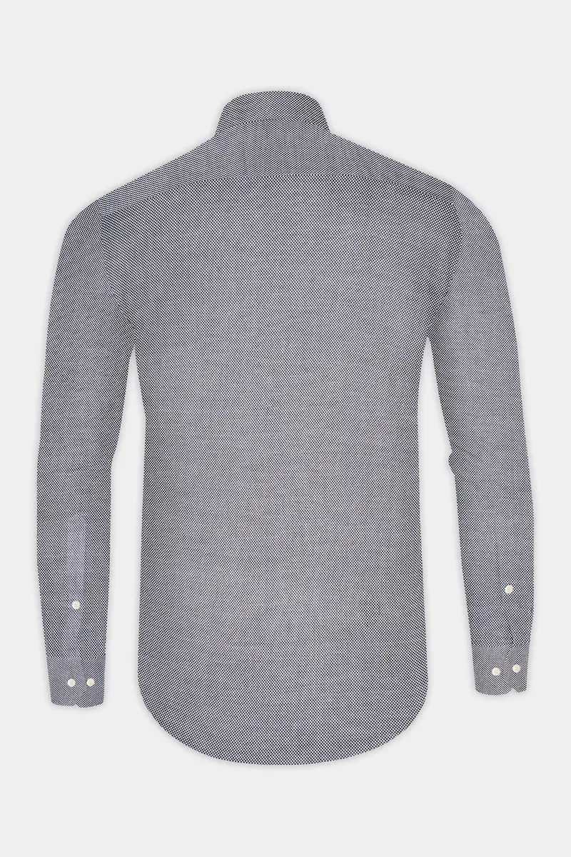 Nevada Gray Dobby Textured Premium Giza Cotton Shirt 5