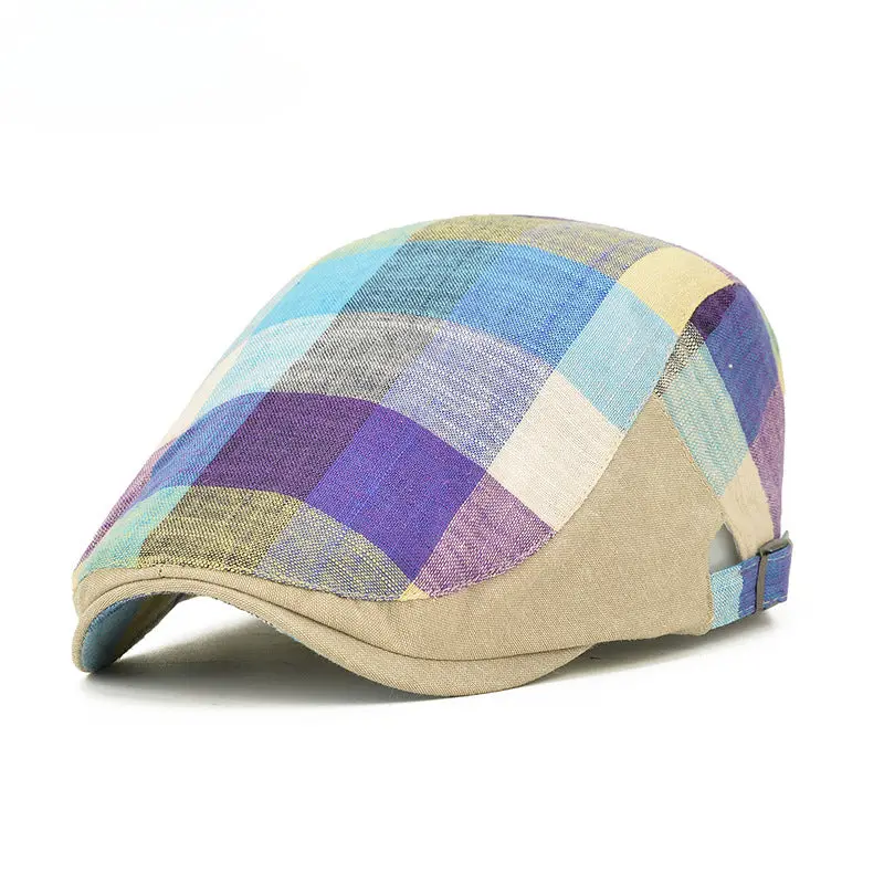 New Hat Colorful Splicing Sunshade Duck Tongue 2