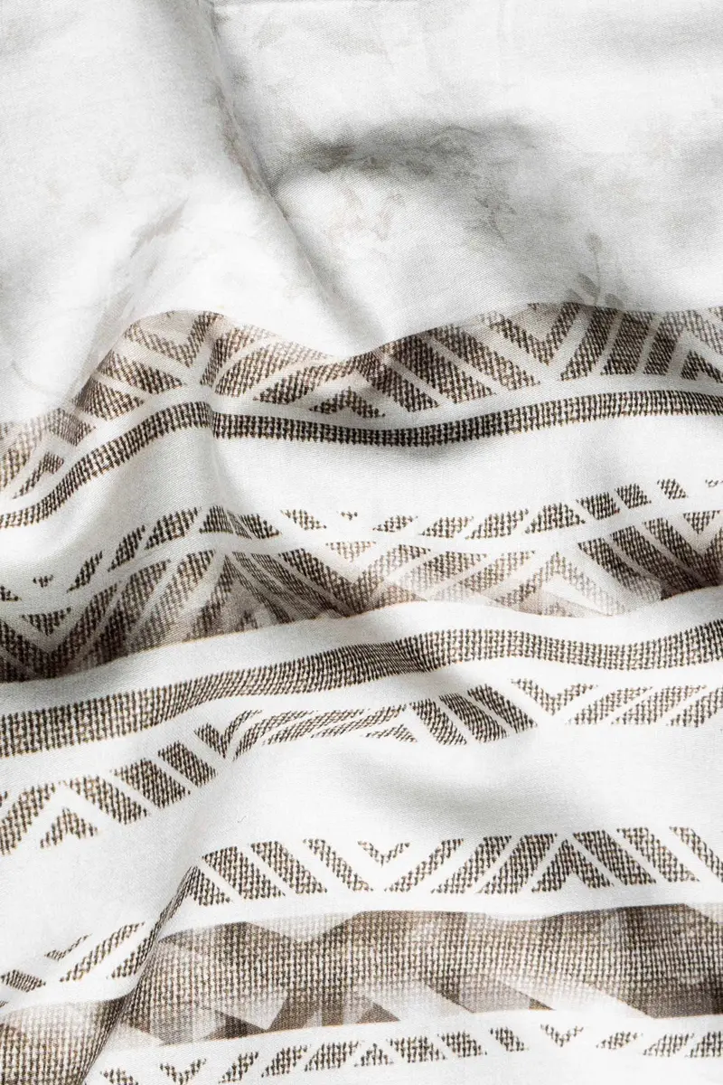 Nickel Gray And Taupe Brown Super Soft Premium Cotton Shirt 3