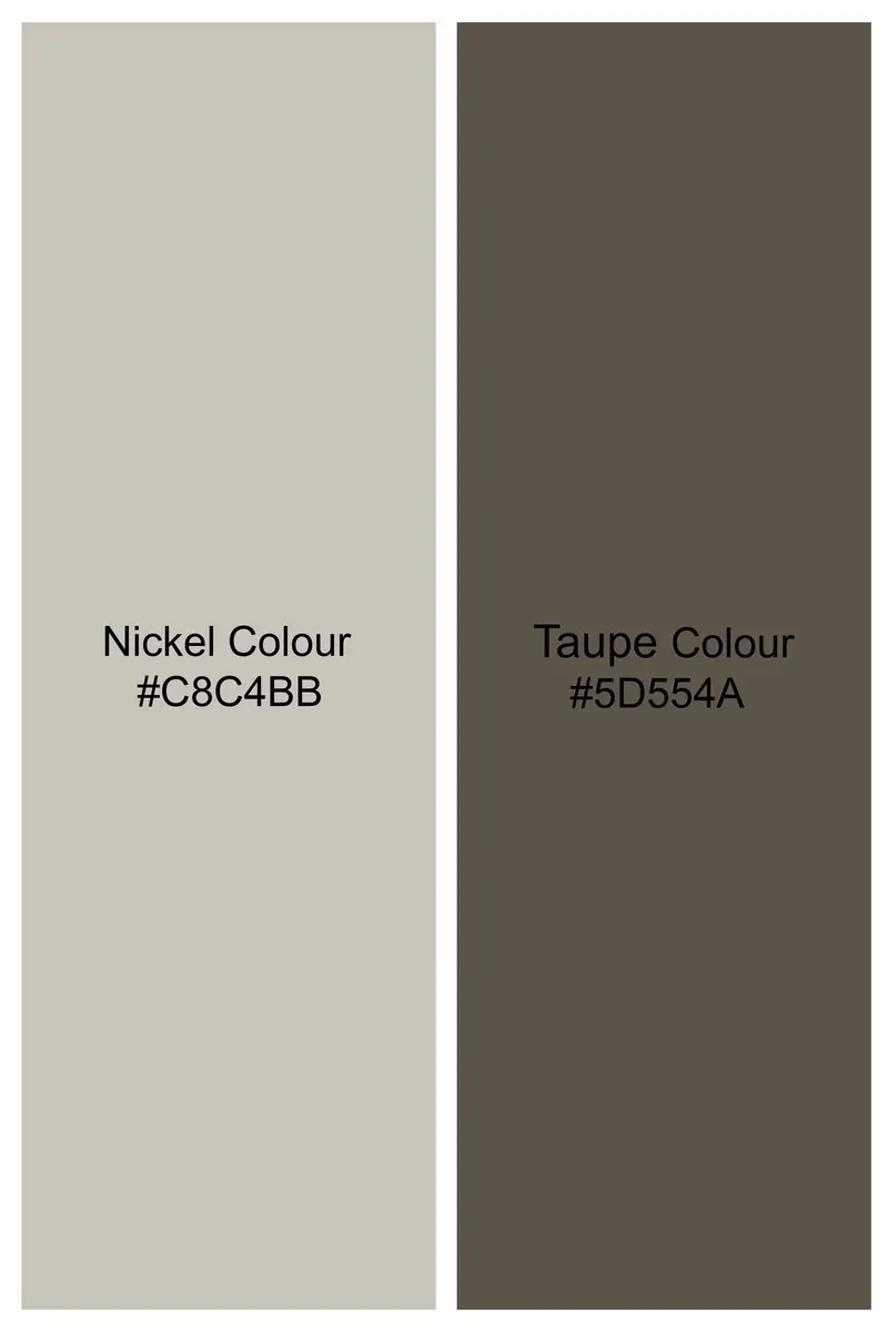 Nickel Gray And Taupe Brown Super Soft Premium Cotton Shirt 9