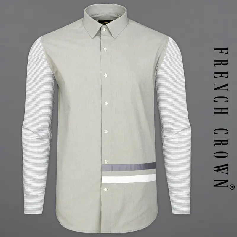 Nickel Green Premium Cotton Designer Shirt 1