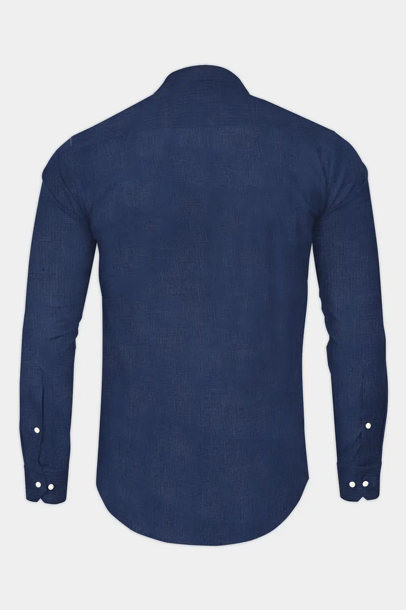 Nile Blue Luxurious Linen Shirt 5