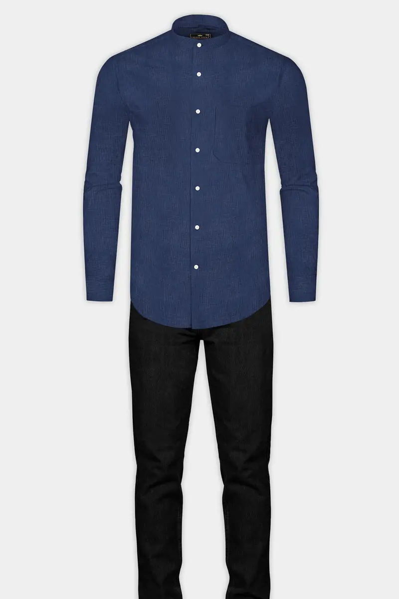 Nile Blue Luxurious Linen Shirt 6