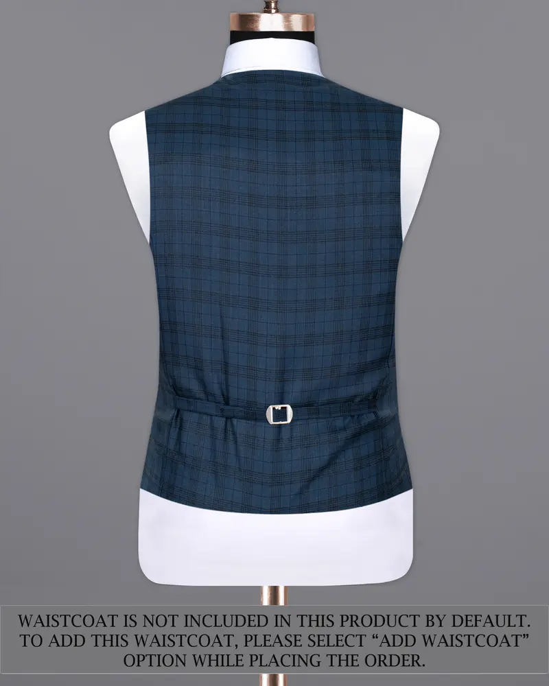 Nile Blue Plaid Wool Rich Tuxedo Suit 17