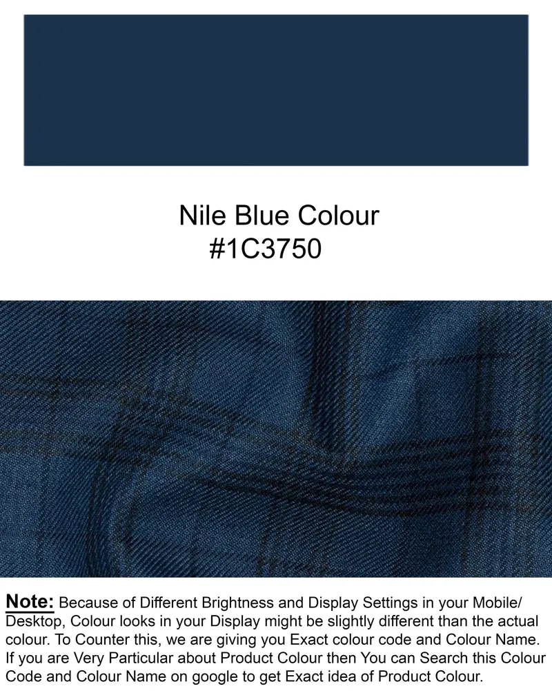 Nile Blue Plaid Wool Rich Tuxedo Suit 20