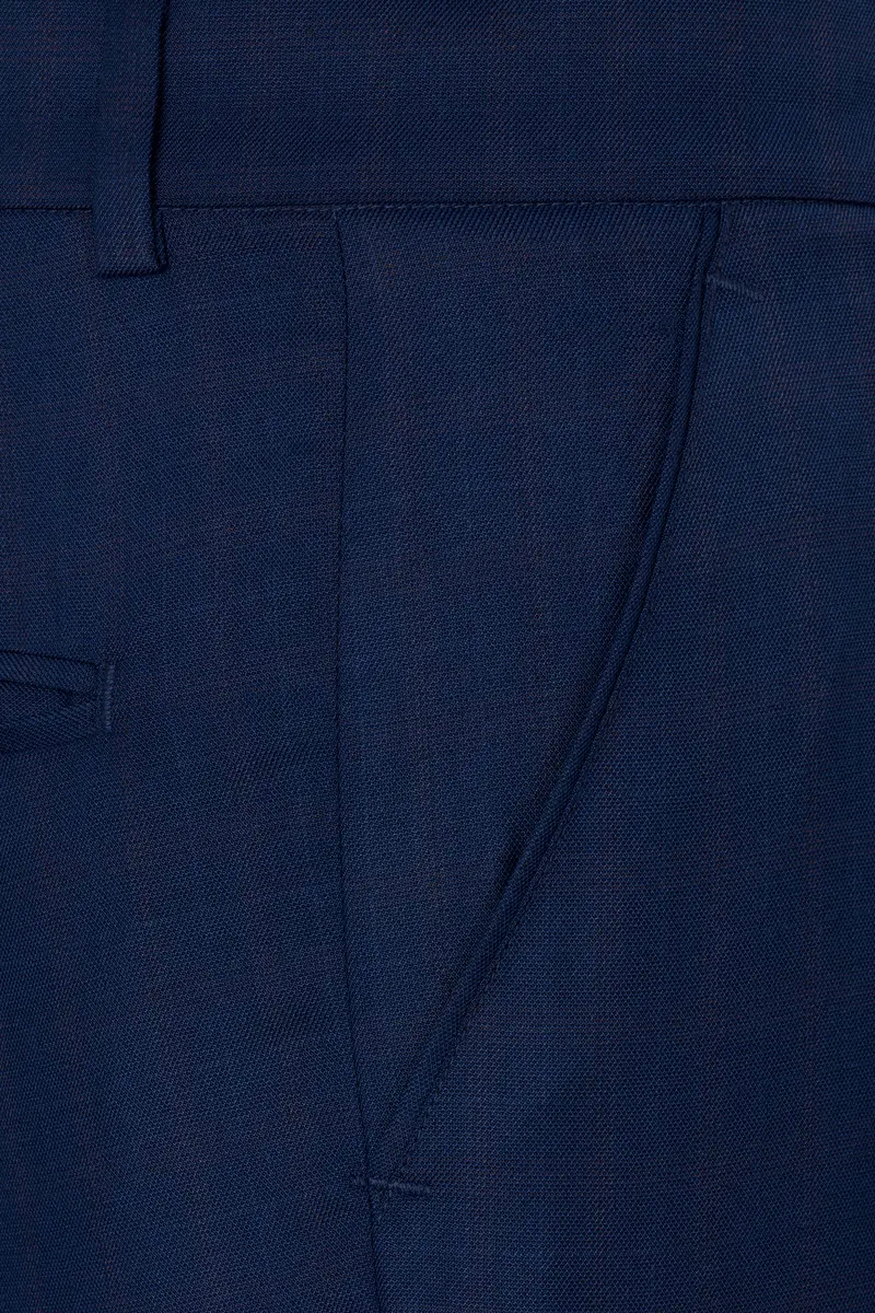 Nile Blue Wool Rich Cross Placket Bandhgala Suit 7