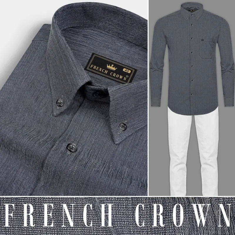 Ninja Gray Heavyweight Royal Oxford Overshirt/Shacket 10