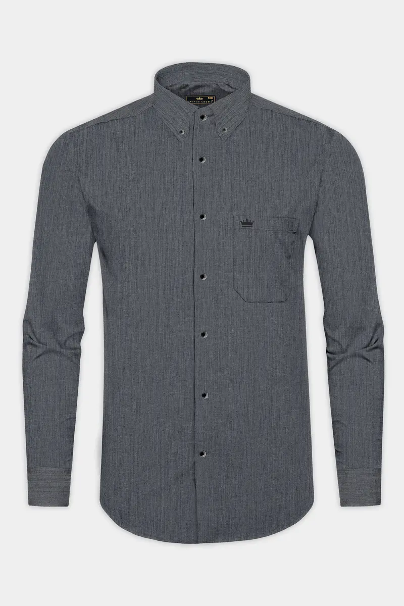 Ninja Gray Heavyweight Royal Oxford Overshirt/Shacket 4