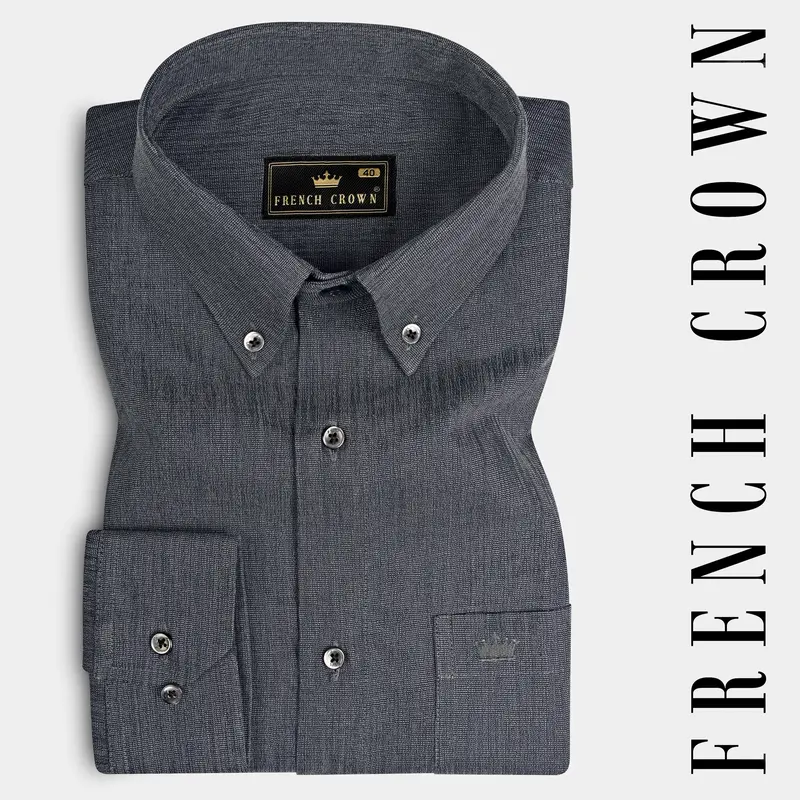 Ninja Gray Heavyweight Royal Oxford Overshirt/Shacket 7