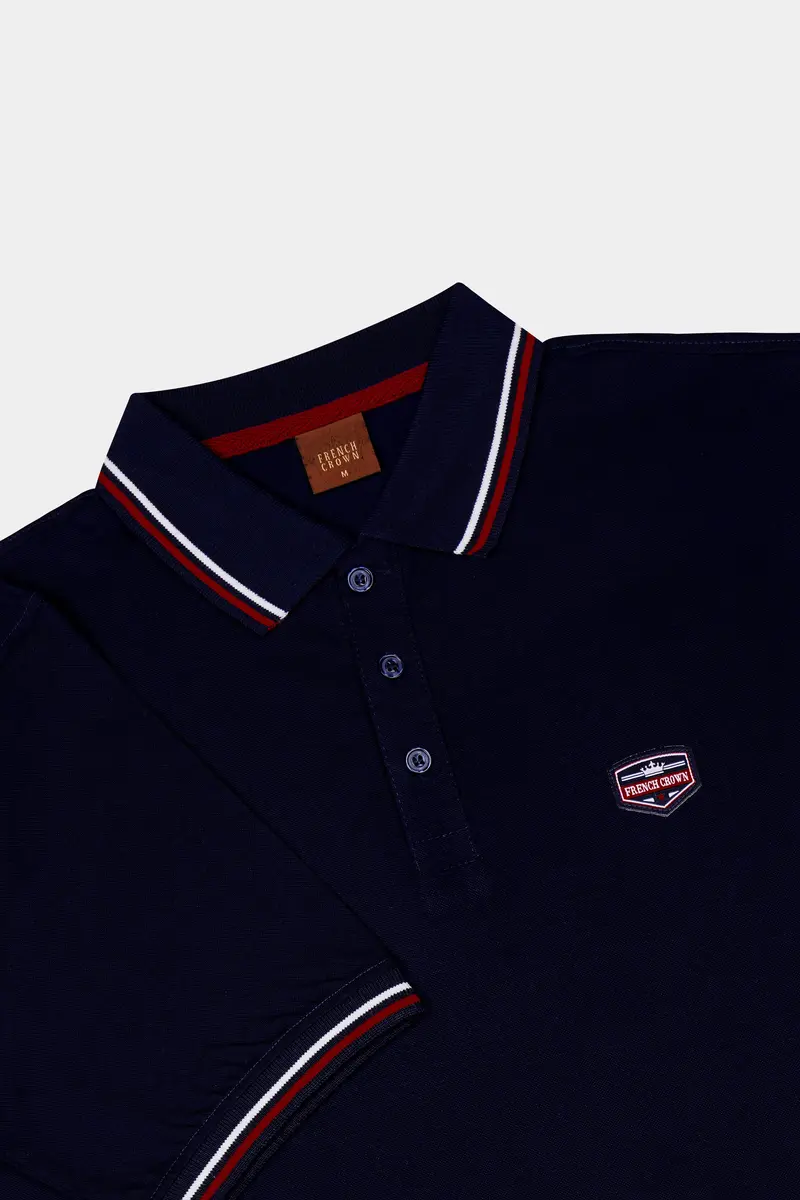 Nivoro-Jaguar Blue Premium Cotton Pique Polo 5