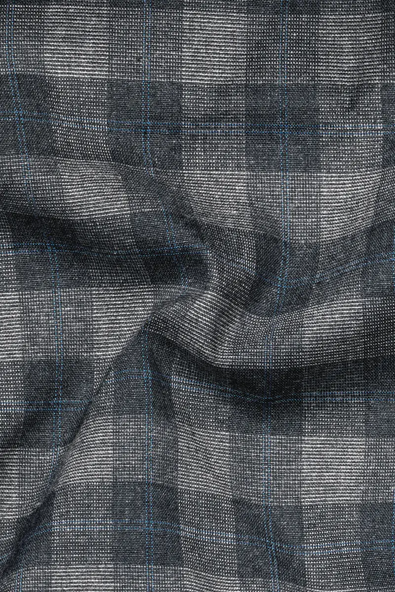 Nobel And Chicago Grey Plaid Wool Rich Waistcoat 3