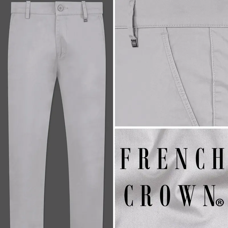 Nobel Gray Premium Cotton Chinos Pant 1