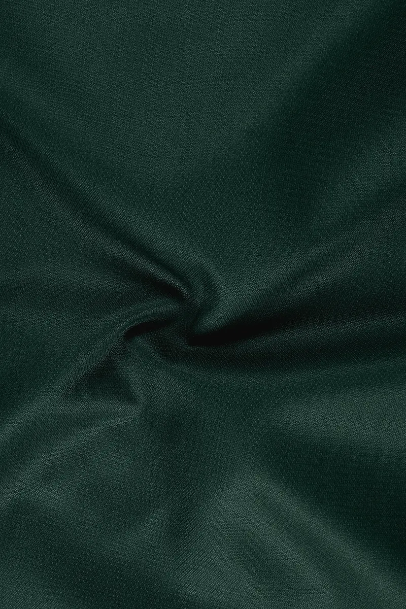 Noble-Phthalo Green Diamond Textured Wool Rich Slight Stretch Waistband Pant 3