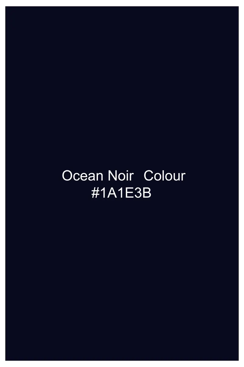 Noctimar-Ocean Noir Denim Blue Abstract Printed Super Soft Premium Cotton Casual Shirt 7
