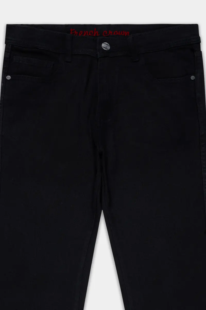 Noctis-Sable Black Clean Look Stretchable Denim 4